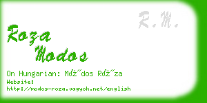 roza modos business card